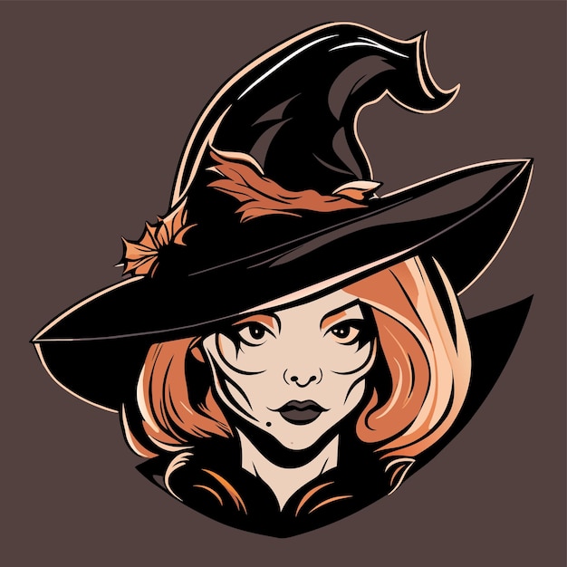 Halloween witch girl twitch scarecrow hand drawn cartoon sticker icon concept isolated illustration