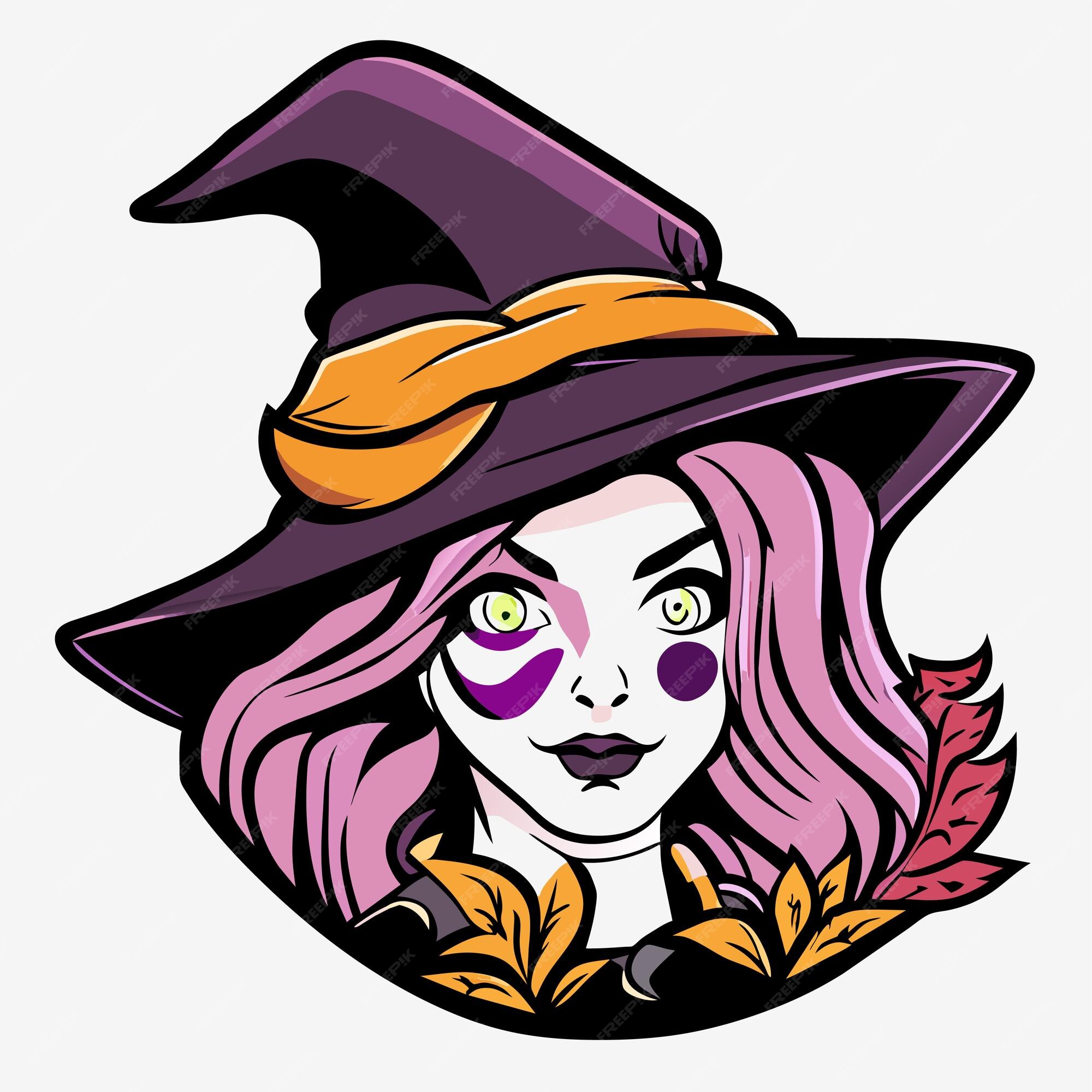 Premium Vector  Halloween witch girl twitch scarecrow hand drawn cartoon  sticker icon concept isolated illustration