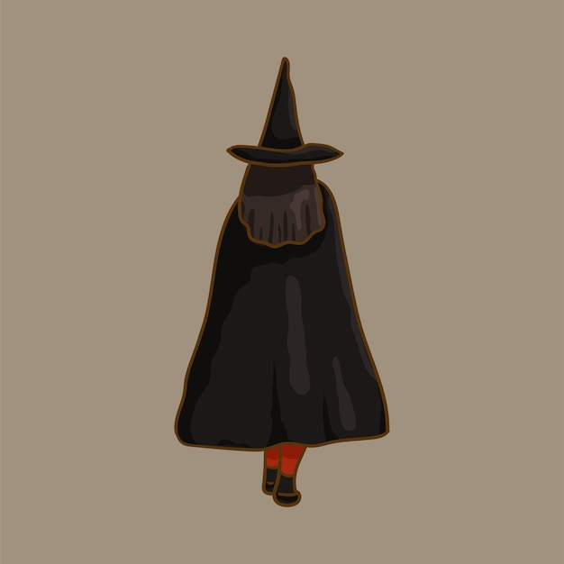 Halloween a witch in a hat