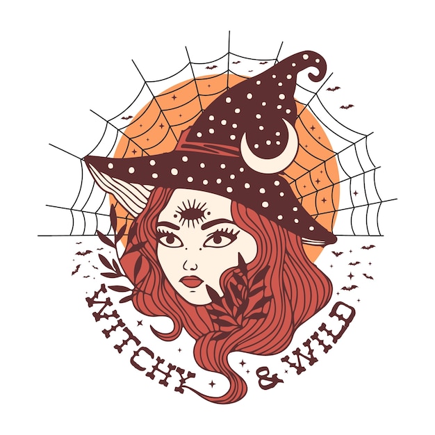 Vector halloween witch png sublimation bundle