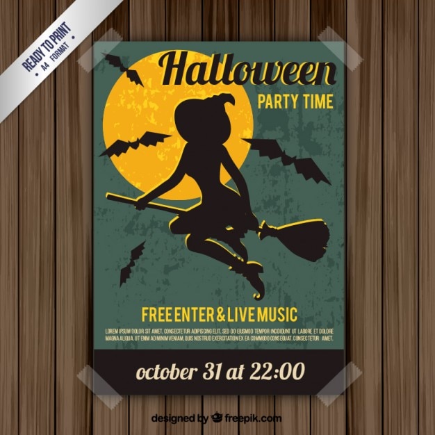 Strega di halloween manifesto