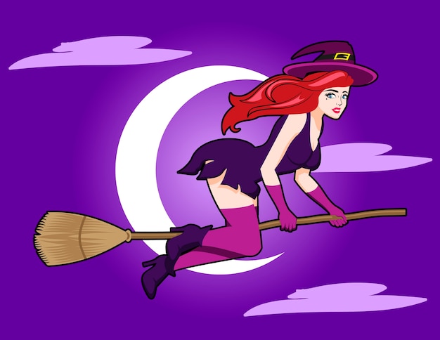 Vector halloween witch