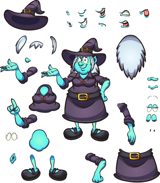 Vector halloween witch