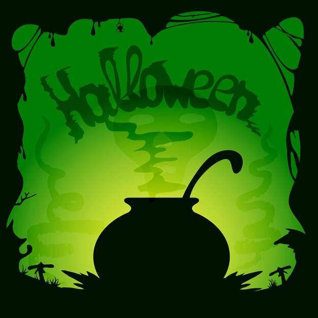 Halloween witches cauldron