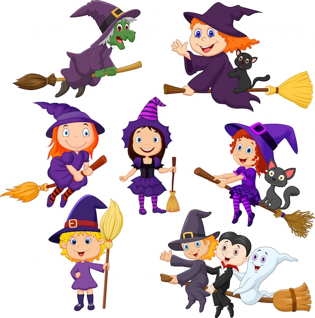 Halloween young witches collection set