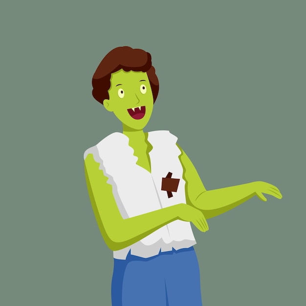 Halloween Zombie Character Design Illustratie