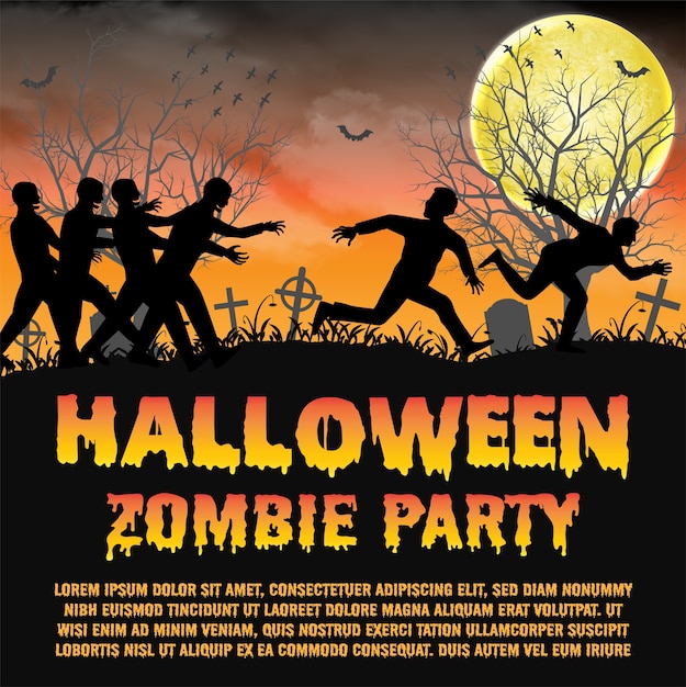 Halloween zombie feest met zombies ontsnappen