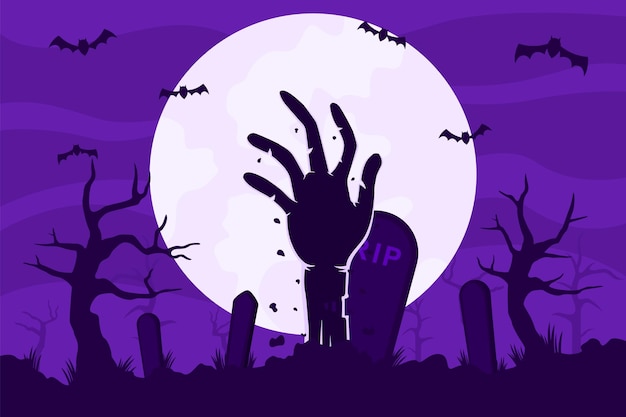 Halloween Zombie Hand illustration background