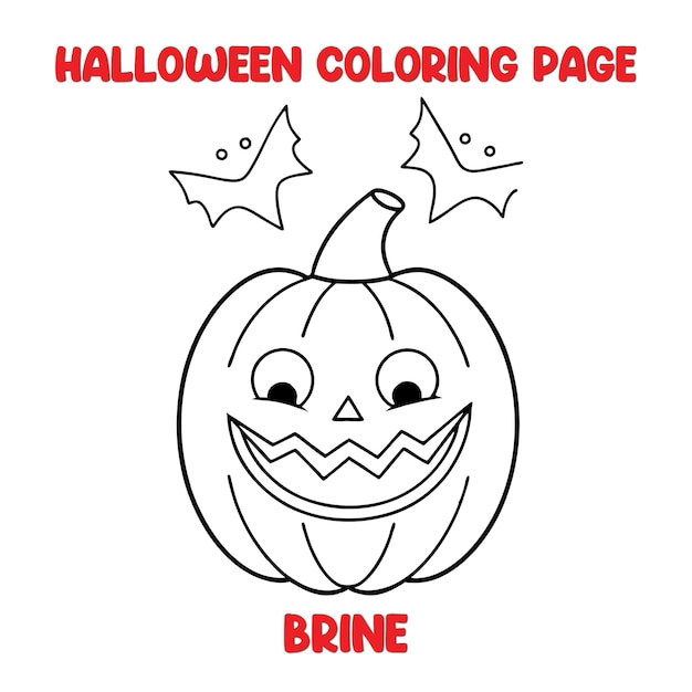 Halloween zoutoplossing kleurpagina voor kinderen