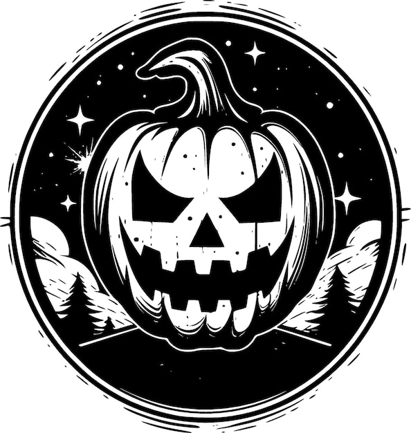 Vector halloween zwart-wit geïsoleerd pictogram vector illustratie