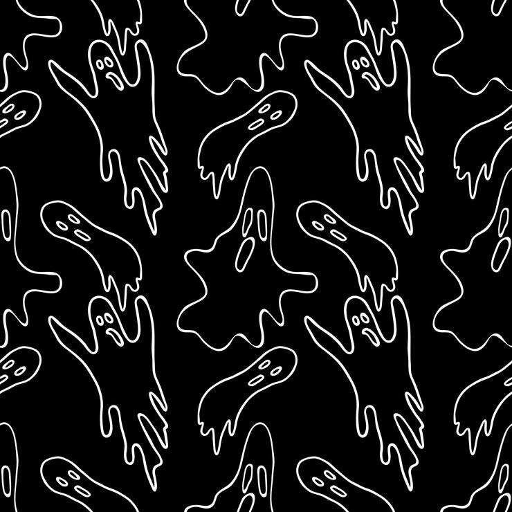 Vector halloweenghostspattern1