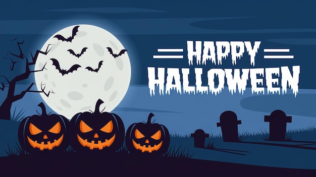 halloweenthemed illustration featuring a dark eerie landscape