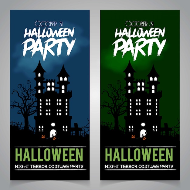 Hallowen party borchure design vector