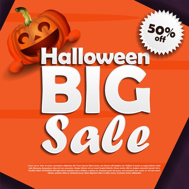 Modello di banner di vendita hallowen