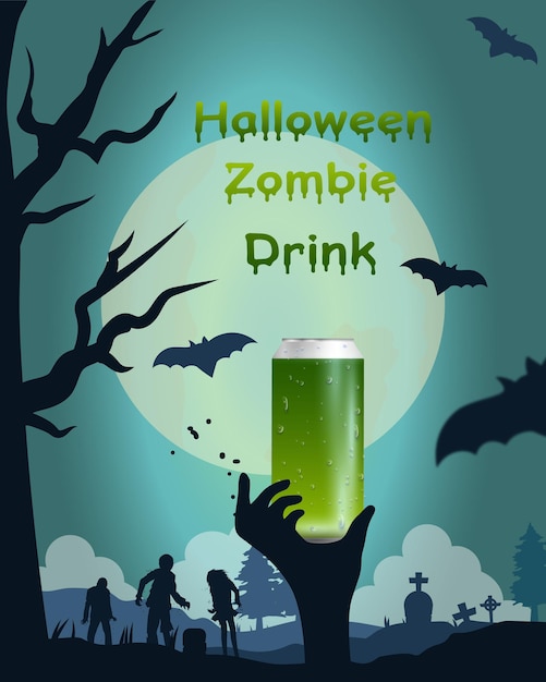 Hallowen Zombie Drink-advertentie