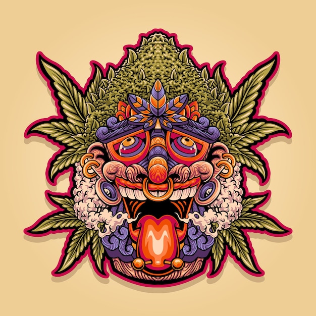 Allucinazione tiki kush illustrazione