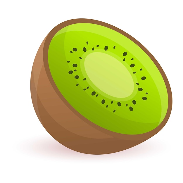 Halve kiwi pictogram Cartoon van halve kiwi vector pictogram voor webdesign geïsoleerd op een witte achtergrond