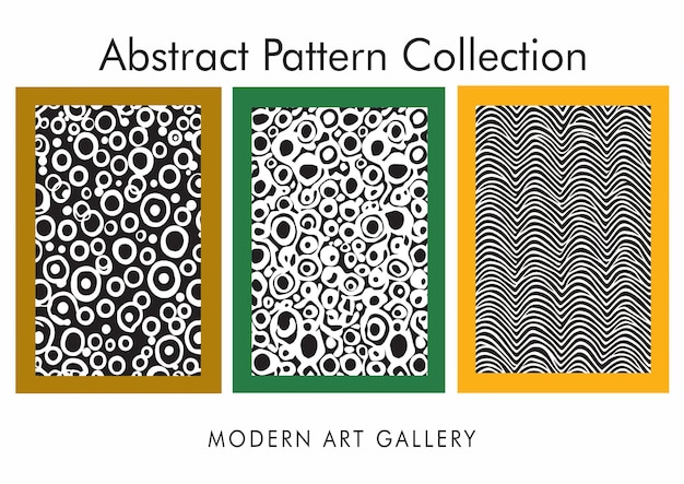 Halverwege de eeuw moderne abstracte lijn kunst patroon set