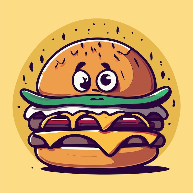 Hamburger cartoon kunst illustratie ontwerp