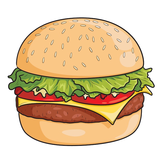 Hamburger cartoon