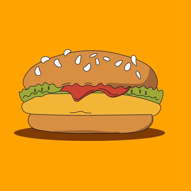 Hamburger drawing vector