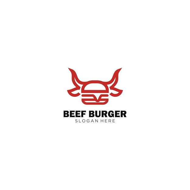 Vector hamburger en koe-logo