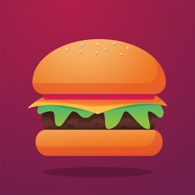 hamburger eten pictogram illustratie