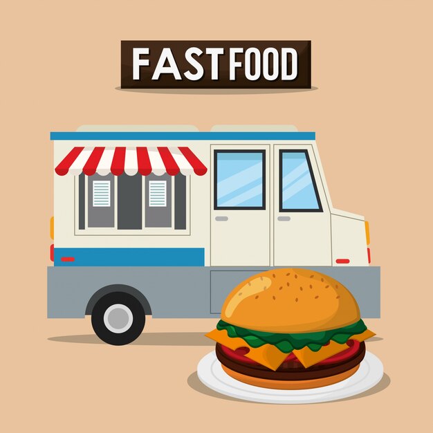 Hamburger and fast food