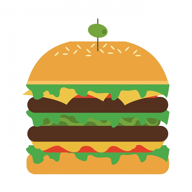 Vector hamburger fastfood