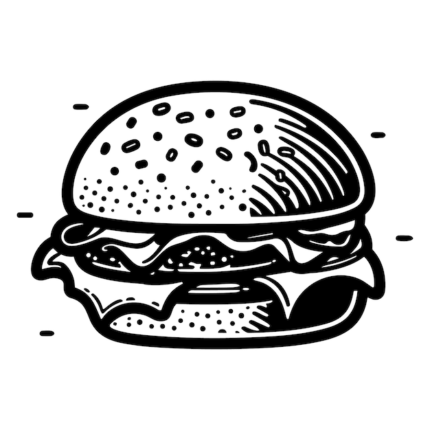 Hamburger illustratie vector stijl