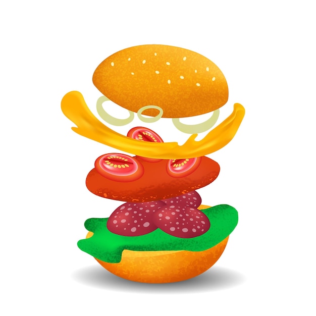 Vector hamburger images vector art