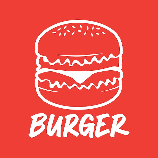 Hamburger logo ontwerp beste hamburger ontwerp eenvoudige burger minimalistisch