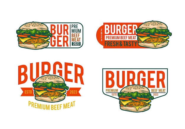 Hamburger logo sjabloonontwerp