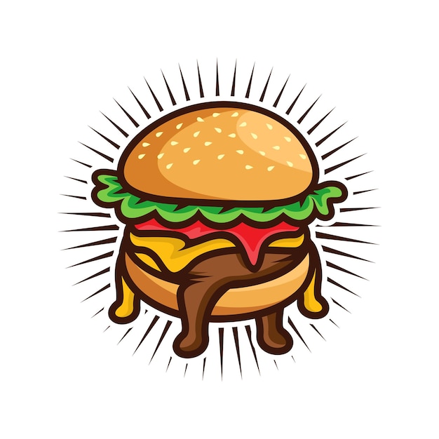 Vector hamburger logo vector art design