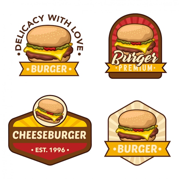 hamburger logo voorraad vector set