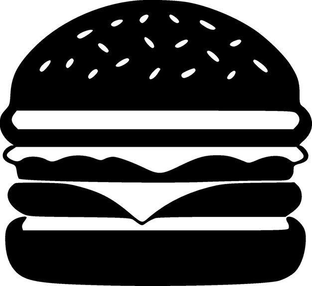 Hamburger Minimalist en Simple Silhouette Vector illustratie