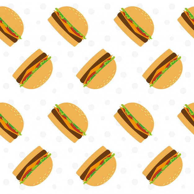 Hamburger seamless pattern