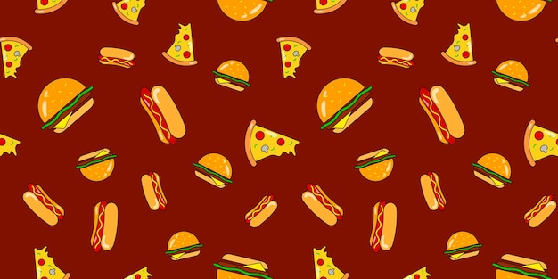 Hamburger seamless pattern