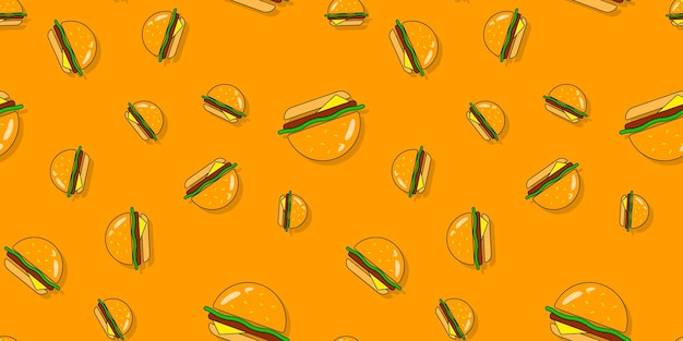 Hamburger seamless pattern