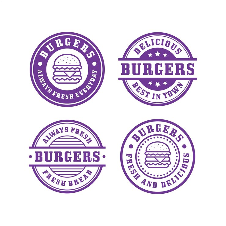 Hamburger stempels ontwerpen premium collectie