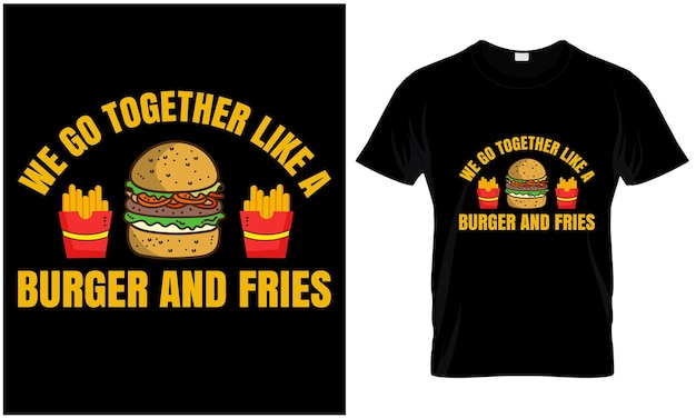 Hamburger tshirt ontwerp vectorafbeelding