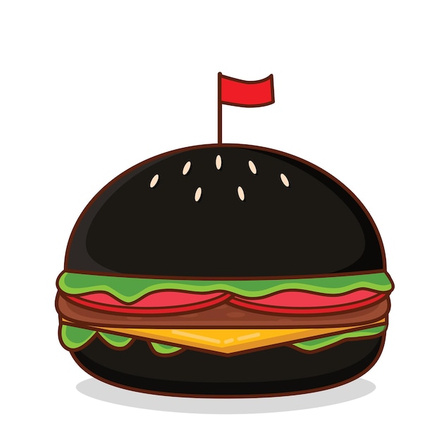 Hamburger vector cheese burger cartoon vector