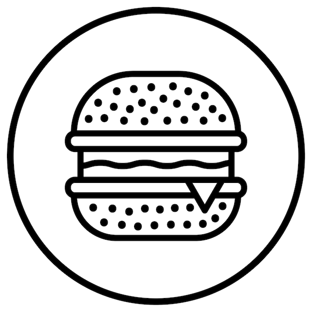 Hamburger Vector Icon Design Illustratie