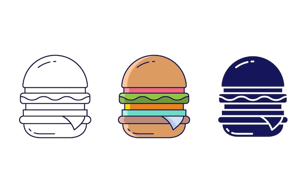 Hamburger vector icoon