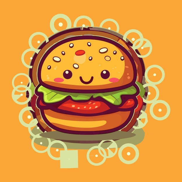 Hamburger vectorillustratie pictogram