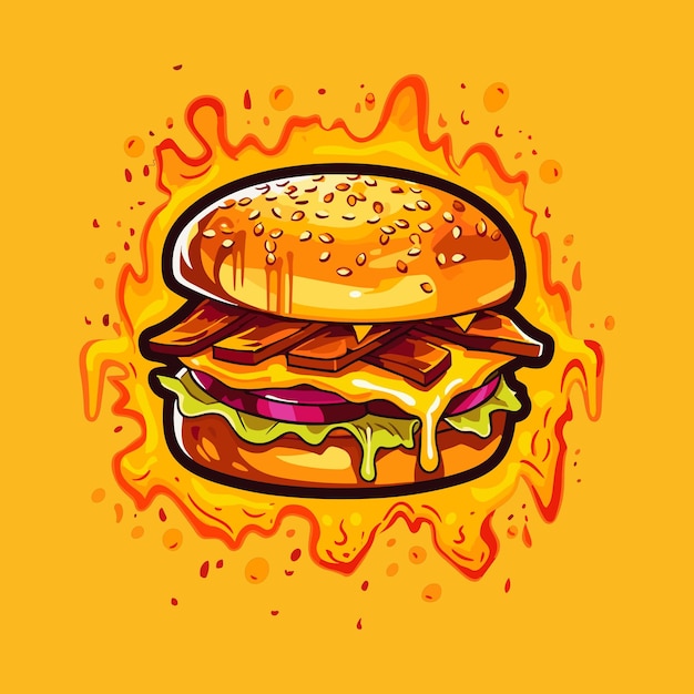 Hamburger vectorillustratie pictogram