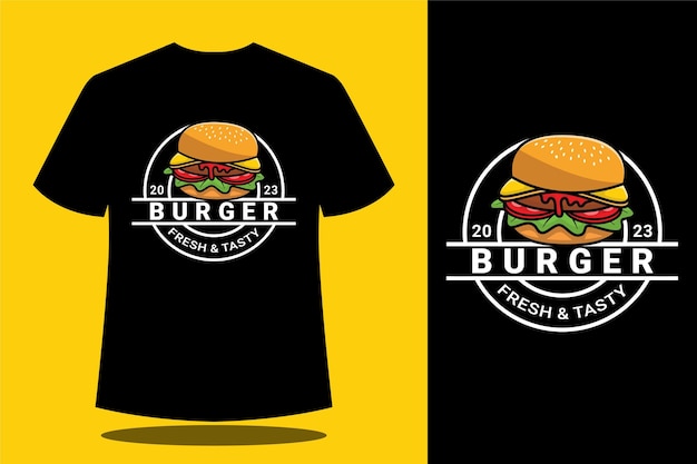 Hamburger zakelijke tshirt ontwerpsjabloon