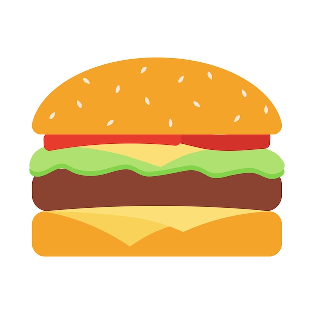 Hamburgerpictogram fastfood vectorillustratie