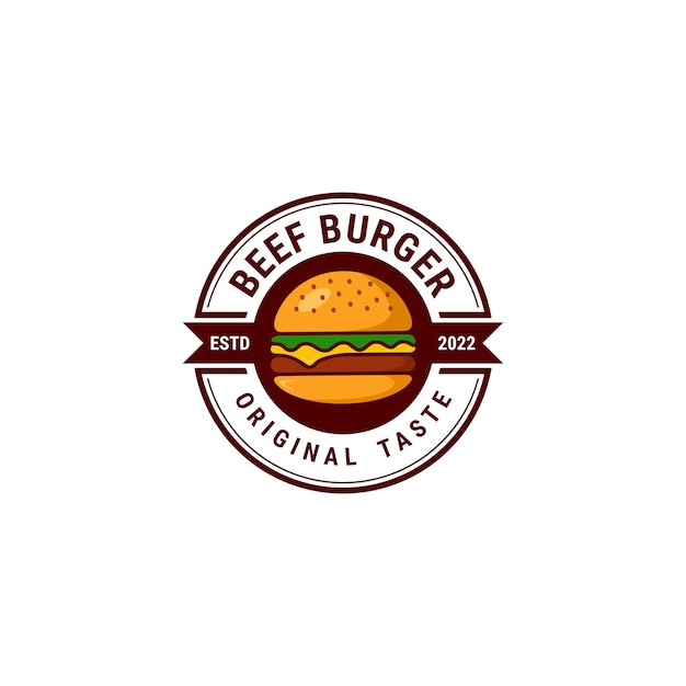 Hamburgers logo vector ontwerpsjabloon