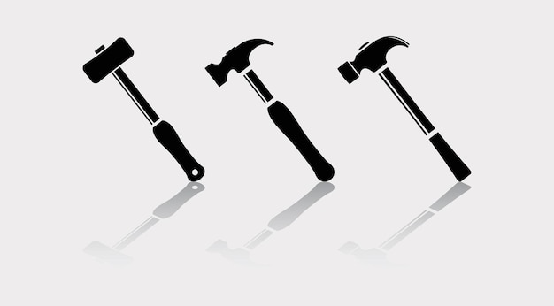 hamer icoon in vlakke stijl op witte achtergrond vector illustratie